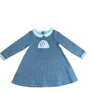 OBAKKI Baby Girls Gray Long Sleeve Knit A-Line Dress – Size 23M